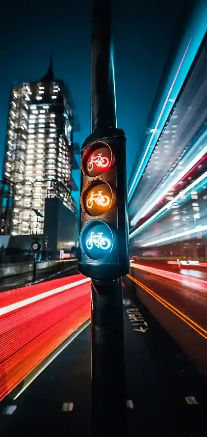 4k电力壁纸 - 光 - 车灯 - 基础设施「哲风壁纸」