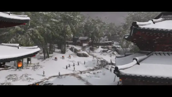 4k人们壁纸 - 树 - 雪 - 建筑「哲风壁纸」