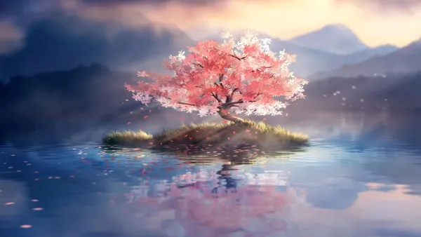 4k自然壁纸 - 山 - 树 - 水「哲风壁纸」