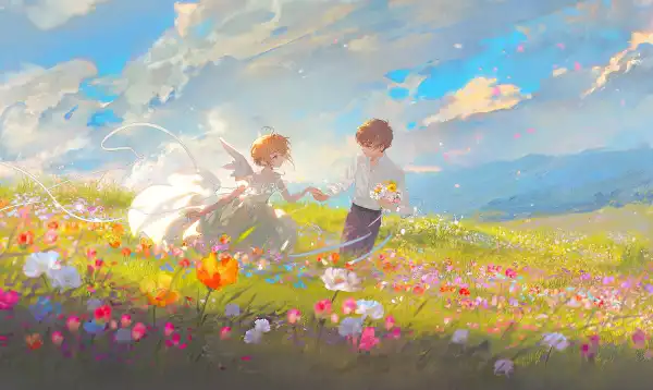 4k场地壁纸 - 云 - 草 - 天空「哲风壁纸」