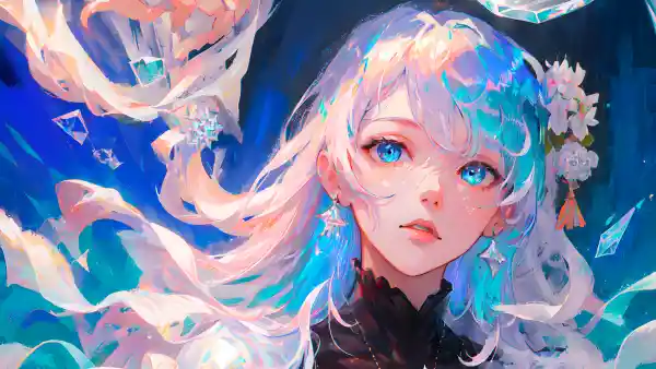 4k动漫女孩壁纸 - 海洋女孩 - 电脑壁纸 - wallpaper「哲风壁纸」