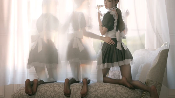 4k丝绸壁纸 - 女佣 - 女仆装 - 计算机图形图像处理「哲风壁纸」