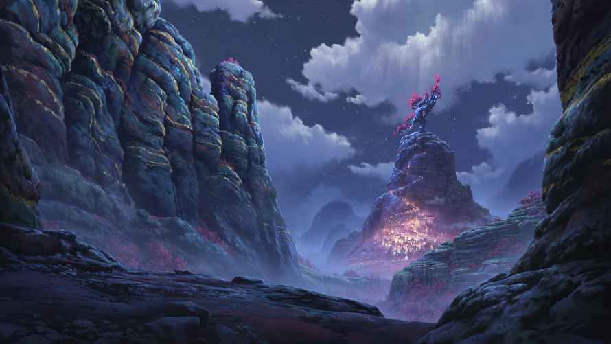 4k夜景壁纸 - 云 - 山 - 镇「哲风壁纸」