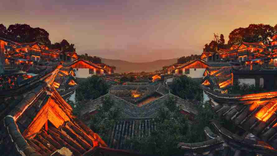 4k建筑壁纸 - 山 - 摄影 - 日落「哲风壁纸」