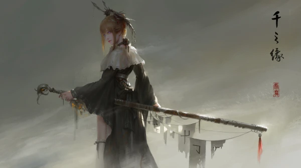 4k原创人物壁纸 - 剑 - 幻想战士 - 幻想艺术「哲风壁纸」