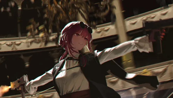 4k红发女郎壁纸 - 卡夫卡（崩坏：星轨） - 电脑壁纸 - wallpaper「哲风壁纸」