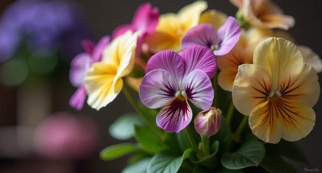 2k美丽花卉壁纸｜雏菊特写背景图片 - 三色堇「哲风壁纸」