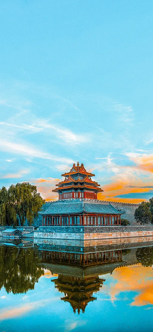古代建筑手机壁纸｜历史背景图片 - 故宫角楼「哲风壁纸」