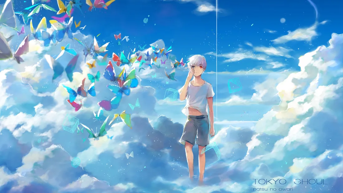 4k少年动漫壁纸｜天空背景图片 - 纸飞机场景「哲风壁纸」