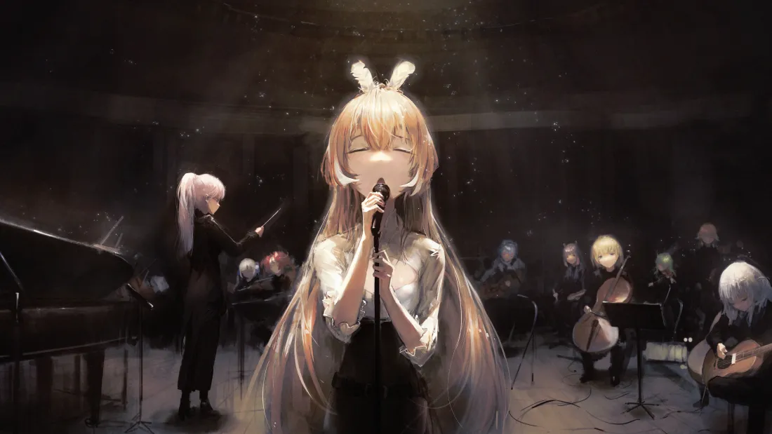 4k少女动漫壁纸｜梦幻音乐背景图片 - 唯美场景「哲风壁纸」