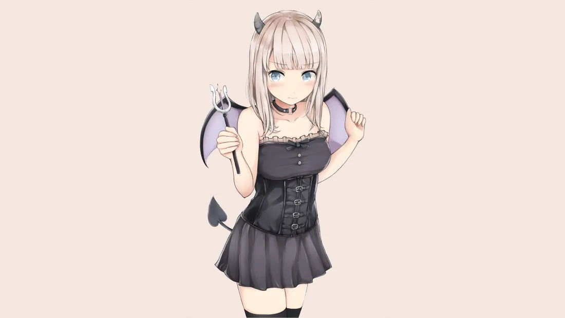 4k恶魔少女壁纸｜动漫背景图片 - 暗黑风「哲风壁纸」
