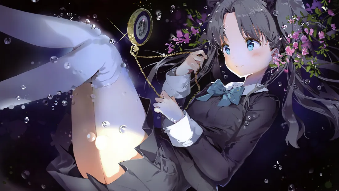 6k少女动漫壁纸｜水珠背景图片 - 唯美画面「哲风壁纸」