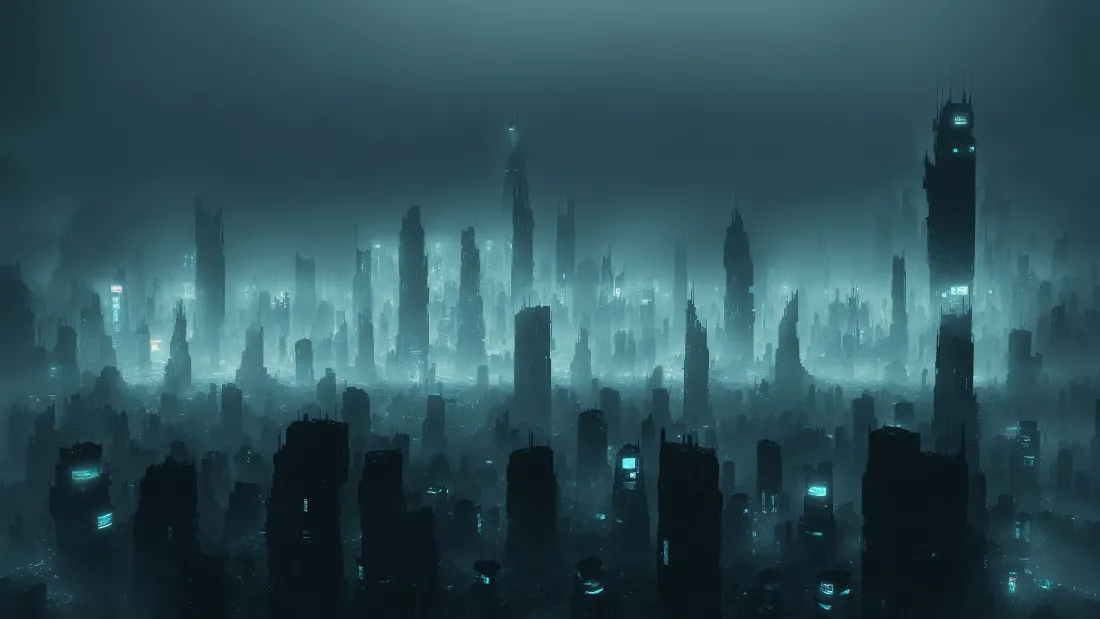 4kwallhaven壁纸｜AI创意城市背景图片 - 未来感「哲风壁纸」