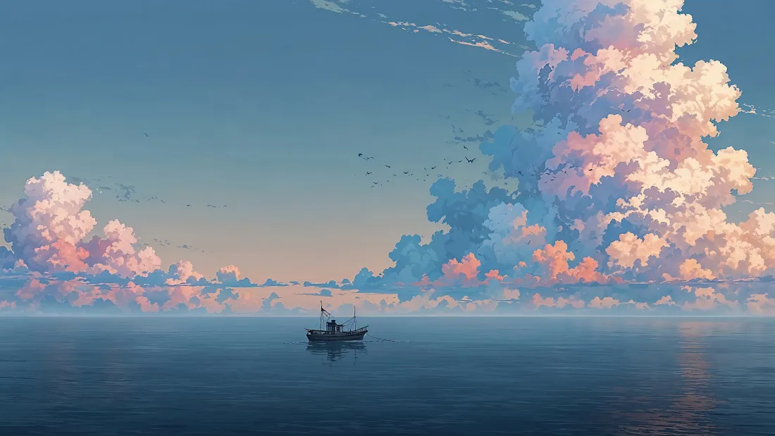 4k船壁纸｜碧海蓝天背景图片 - 唯美海景「哲风壁纸」