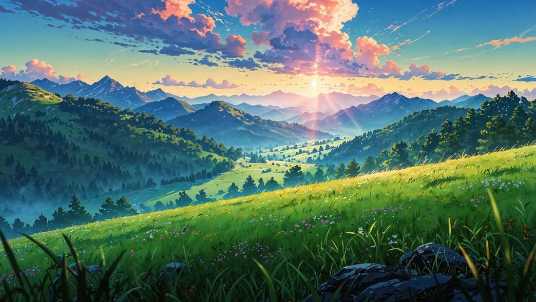 4k风景动漫壁纸｜自然风光背景图片 - 日出美景「哲风壁纸」