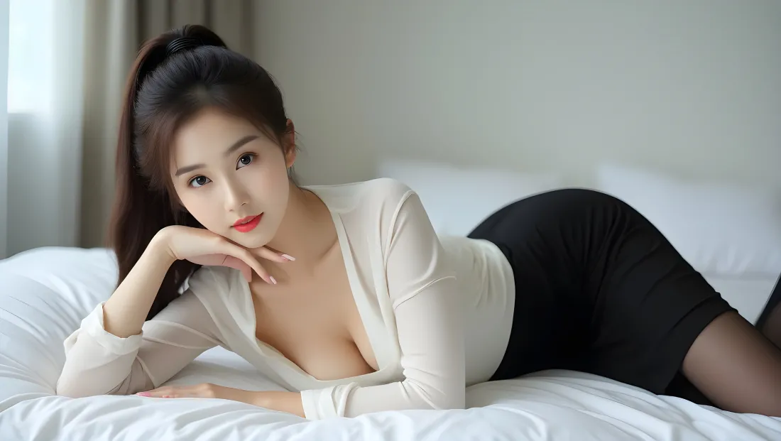 4k性感美女制服黑丝背景图片 - 魅力诱惑「哲风壁纸」