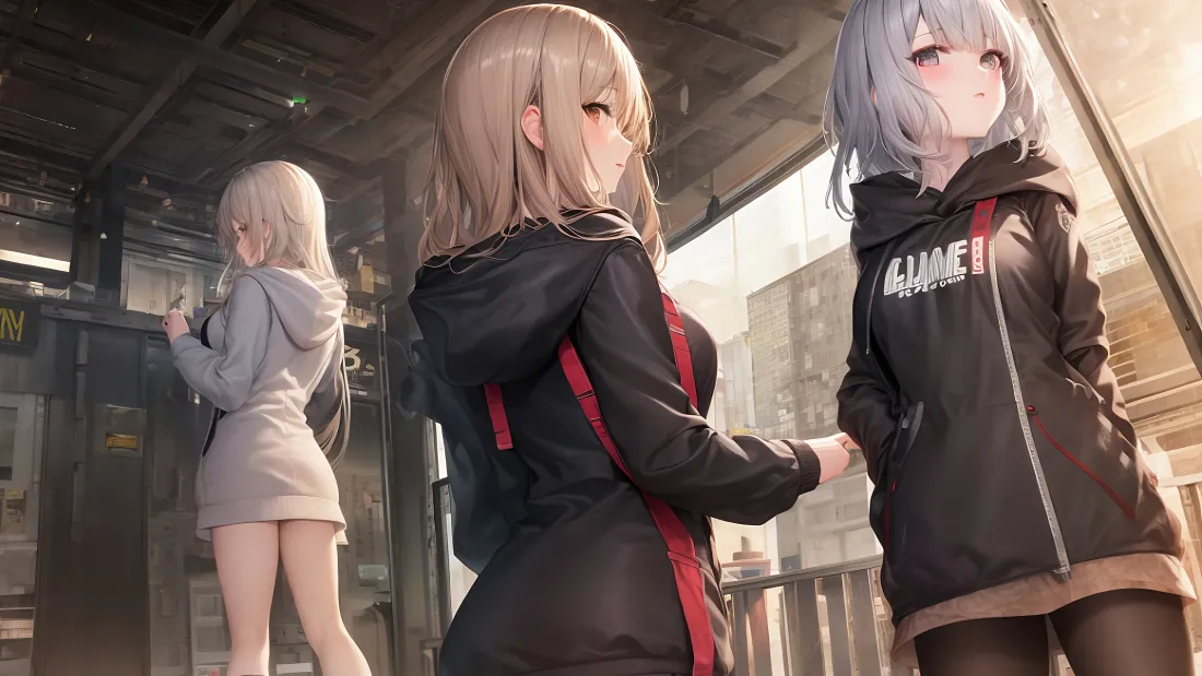5kAI动漫少女壁纸｜二次元美少女背景图片 - 牵手场景「哲风壁纸」