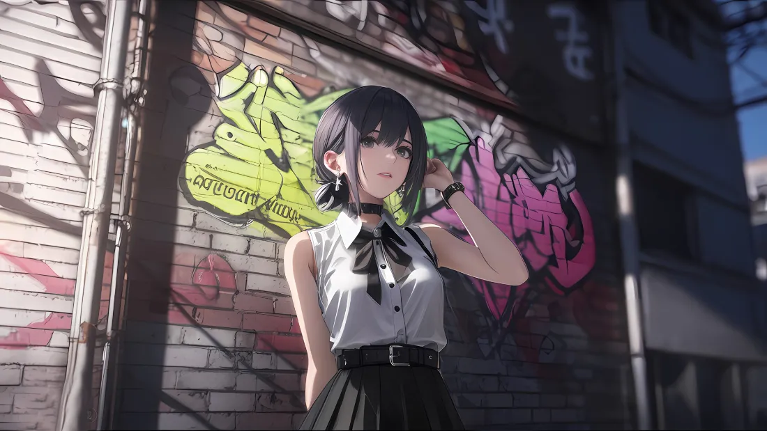 2k动漫人物壁纸｜街头涂鸦背景图片 - 创意风「哲风壁纸」