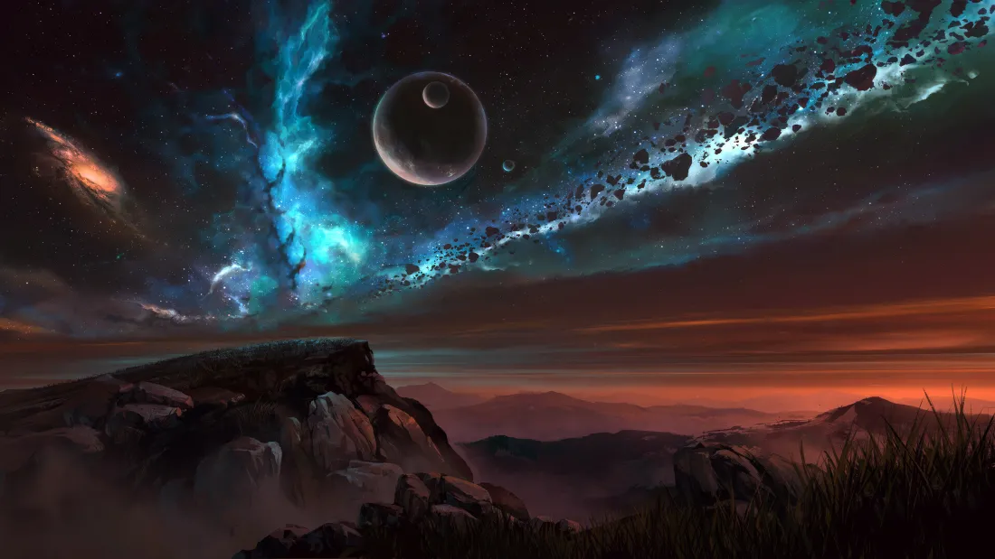 5k(星云壁纸｜地球视角银河背景图片 - 璀璨)「哲风壁纸」