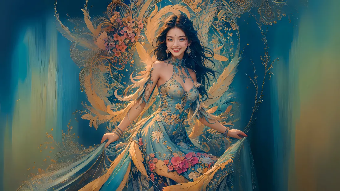 4k花季美女壁纸｜梦幻背景图片 - 华丽服饰「哲风壁纸」