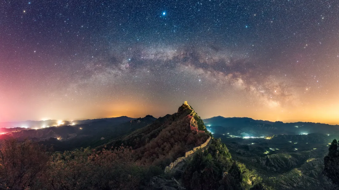 4k长城壁纸｜星空背景图片 - 璀璨宇宙夜景「哲风壁纸」