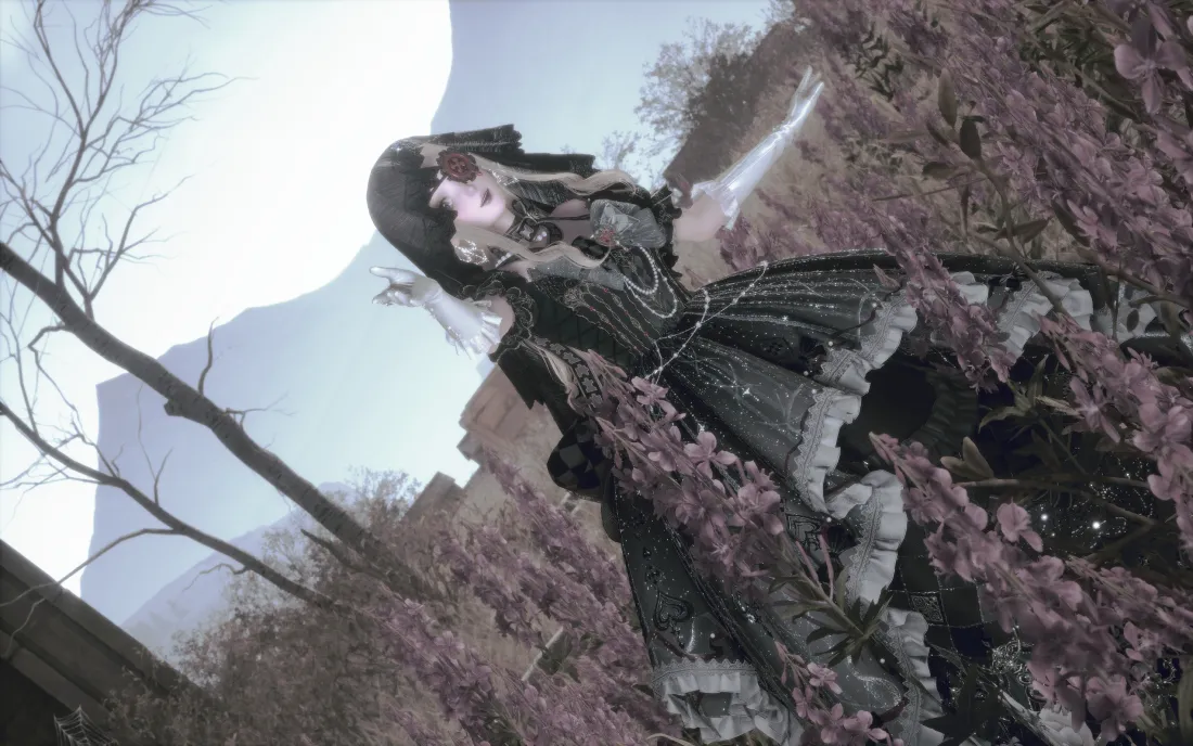 3k暗黑魔女壁纸｜哥特式背景图片 - 紫色花海「哲风壁纸」