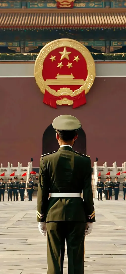解放军手机壁纸｜国徽背景图片 - 爱国「哲风壁纸」
