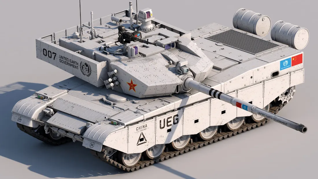 2k99A坦克壁纸｜军事装甲背景图 - 白色模型「哲风壁纸」