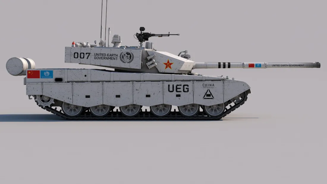 2k99A坦克壁纸｜军事模型背景 - 履带炮管「哲风壁纸」