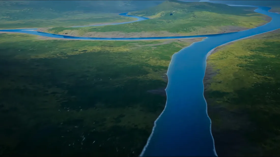 4k自然风景壁纸｜河流草地背景图片 - 航拍「哲风壁纸」