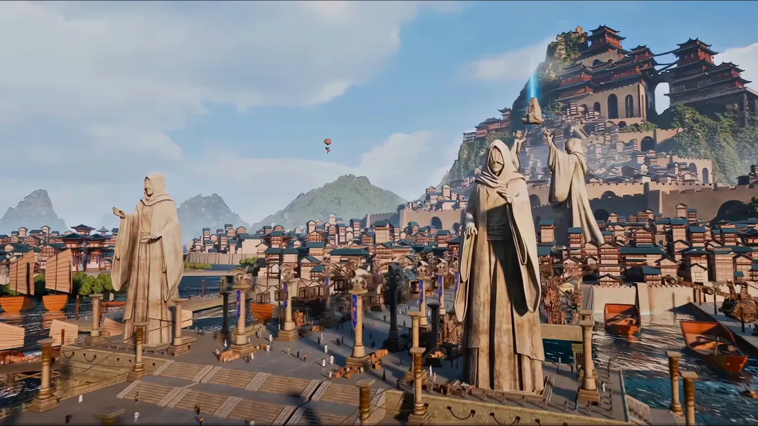 4k凡人修仙传壁纸｜古风城镇背景图片 - 仙侠风景「哲风壁纸」