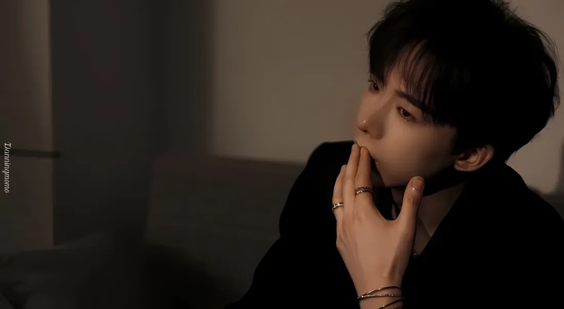 2k刘宇宁壁纸｜室内写真背景图片 - 黑色穿搭「哲风壁纸」