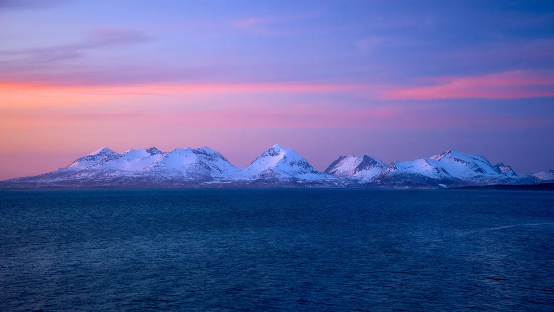 5k雪山晚霞壁纸｜海洋背景图片 - 自然风光「哲风壁纸」