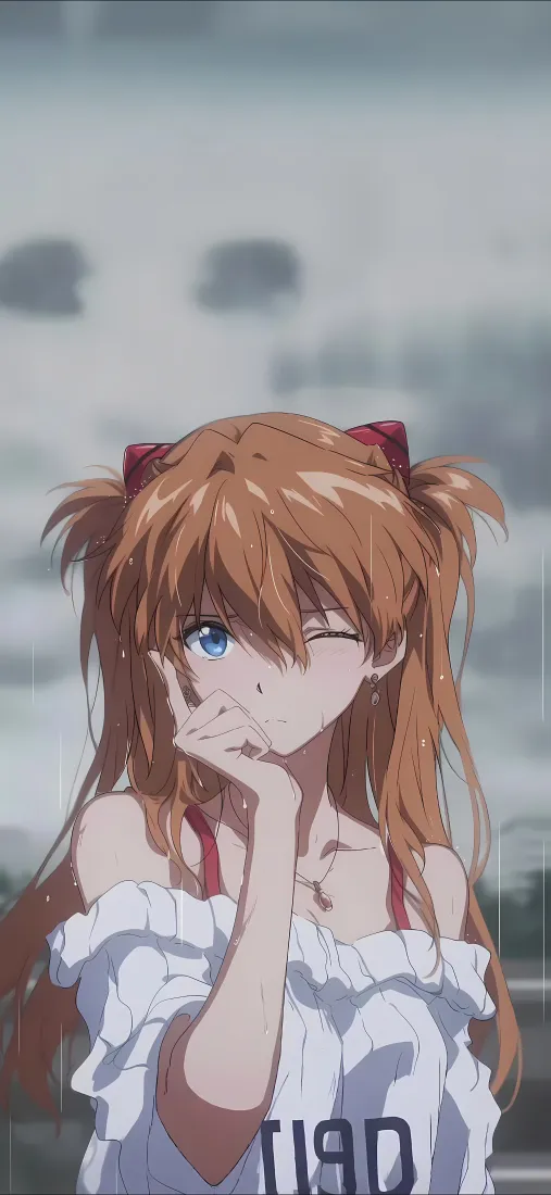 明日香手机壁纸｜EVA背景图 - 二次元「哲风壁纸」