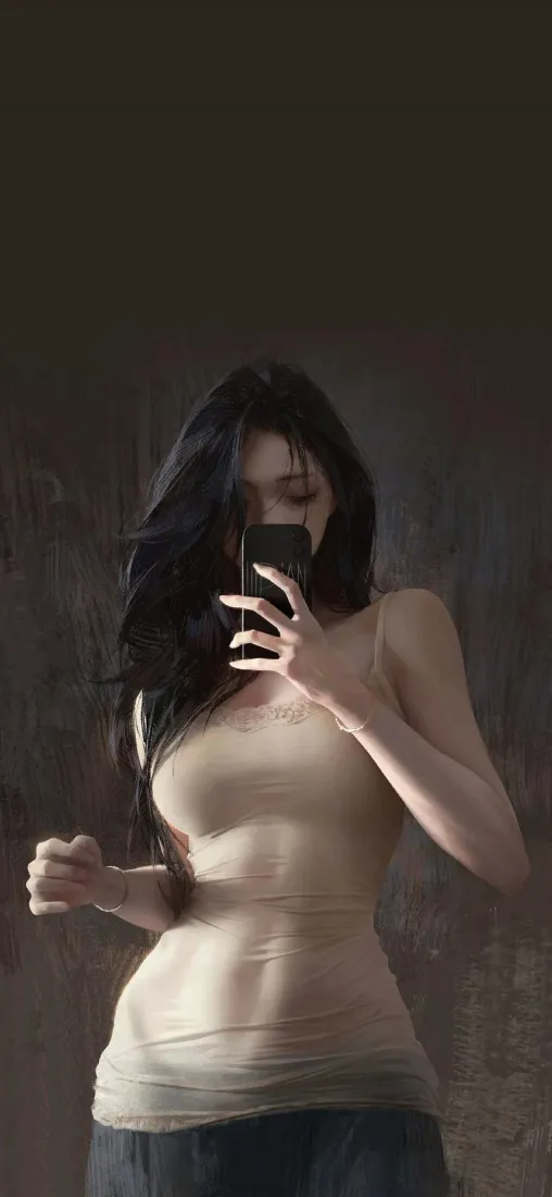 美女紧身衣手机壁纸｜暗背景 - 手机壁纸「哲风壁纸」