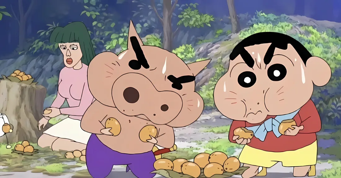 2k蜡笔小新肥嘟嘟左卫门蘑菇壁纸｜野外 - 动漫「哲风壁纸」