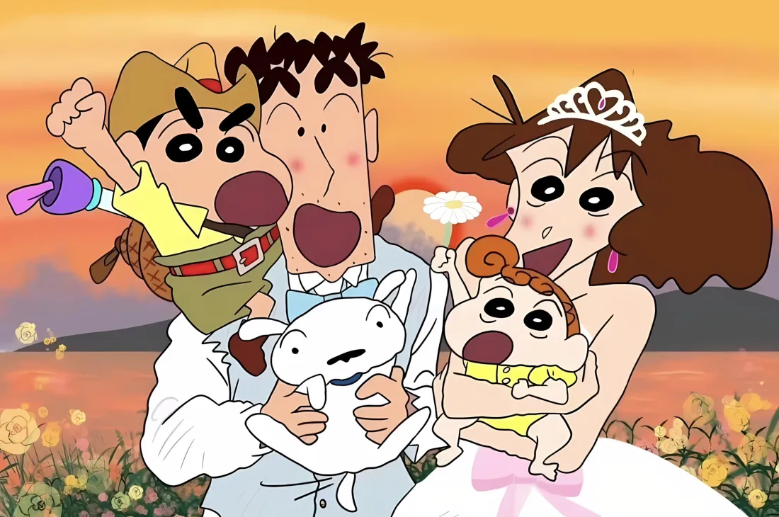 2k蜡笔小新全家福壁纸｜动漫背景 - 野原一家「哲风壁纸」