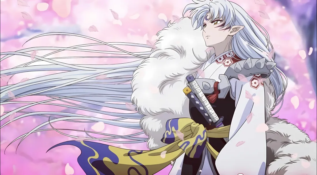 2k杀生丸壁纸｜樱花背景 - 犬夜叉「哲风壁纸」