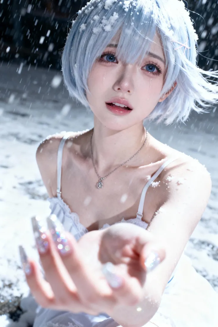 蕾姆雪景手机壁纸｜二次元冬日清冷「哲风壁纸」