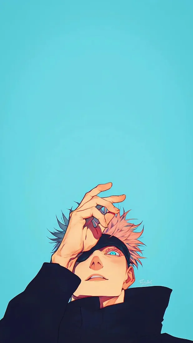 五条悟手机壁纸｜蓝天背景图片 - 咒术回战「哲风壁纸」