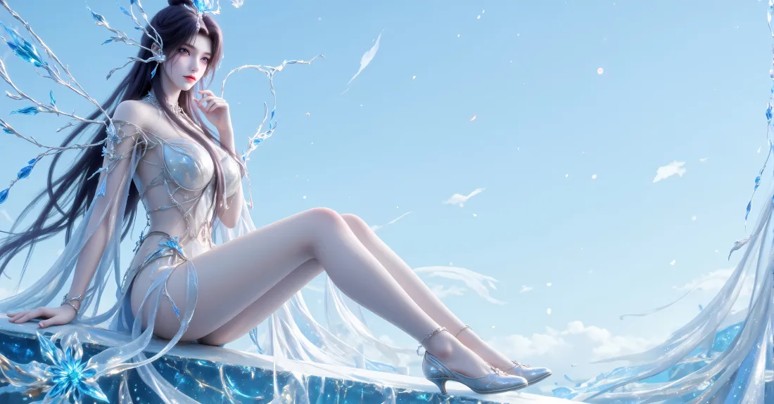 7k云望舒壁纸｜蓝天冰晶 - 云深不知梦「哲风壁纸」