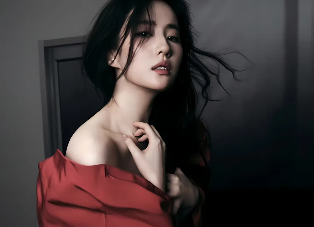 2k刘亦菲红色礼服壁纸｜气质写真 - 神仙姐姐「哲风壁纸」