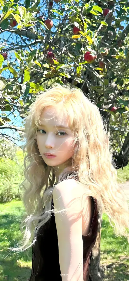 金玟庭手机壁纸｜户外阳光背景图片 - 金发爱豆「哲风壁纸」