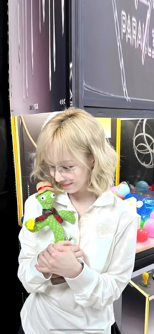 金玟庭仙人掌玩偶手机壁纸｜抓娃娃机背景 - 爱豆「哲风壁纸」