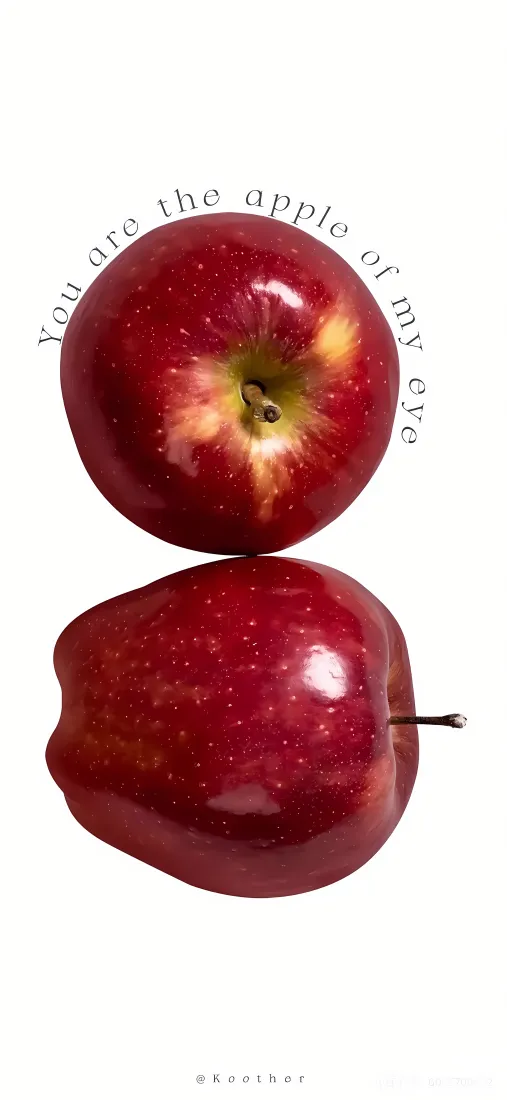 红苹果手机壁纸｜简约清新背景图片 - 静物「哲风壁纸」