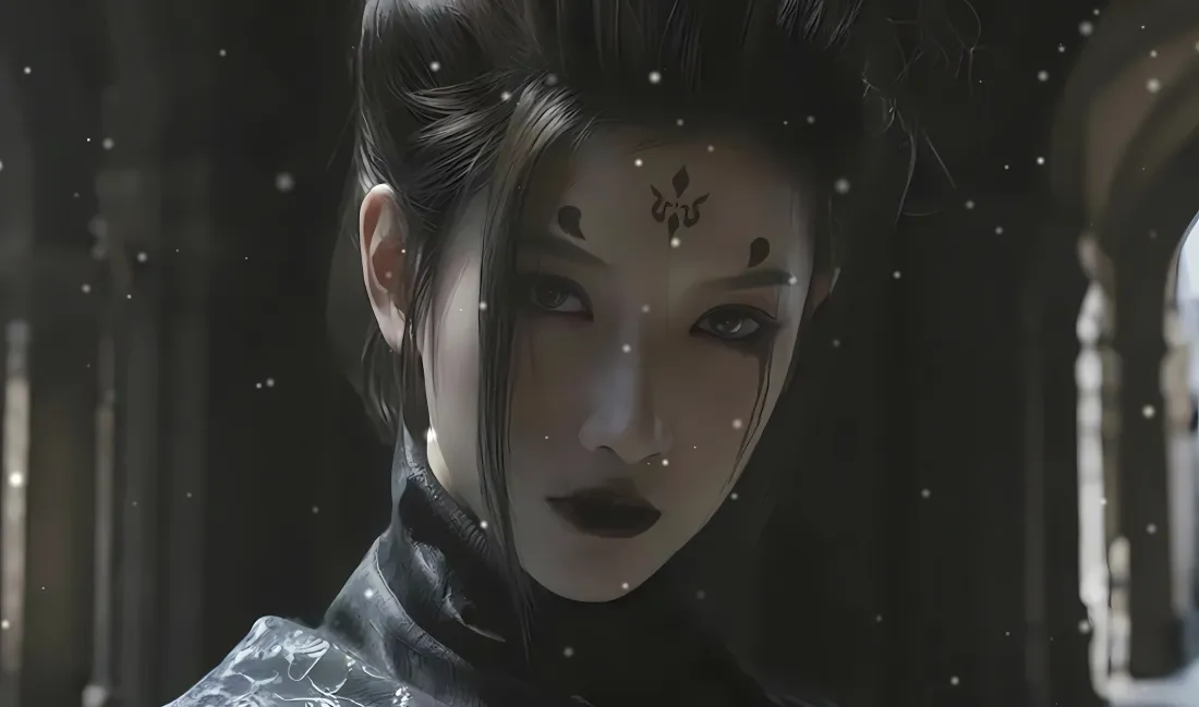 4k黑悟空四妹雪景壁纸｜暗黑背景 - 四妹「哲风壁纸」